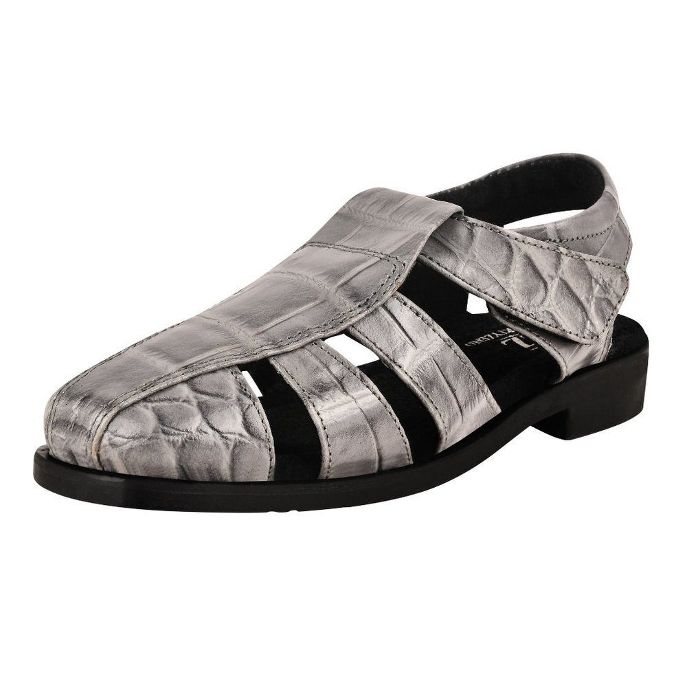 LIBERTYZENO Boys Closed Toe Crocodile Print Genuine Leather Fishermen sa…